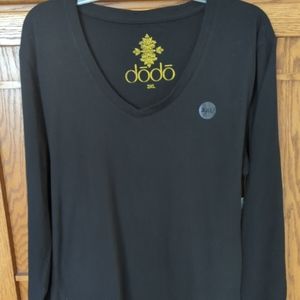 Women's NWT Dodo Black Long Sleeve Shirt Sz. 3XL Item # DWT1202